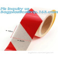 Reflective Tape Red & White 2 Inches by 5 Yards, Red White Honeycomb Reflective Tape, Waterproof Self-adhesive Trailer Reflectiv